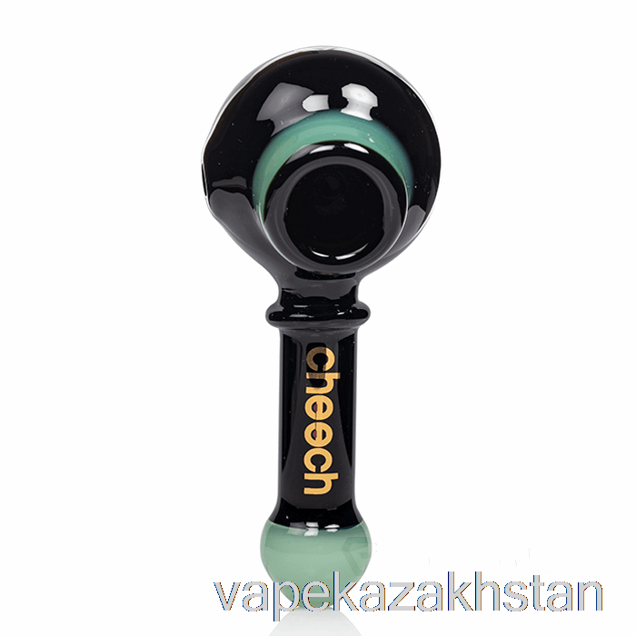 Vape Kazakhstan Cheech Glass Dual Spoon Pipe Black / Jade